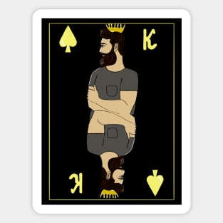 Playing black card King Magnet